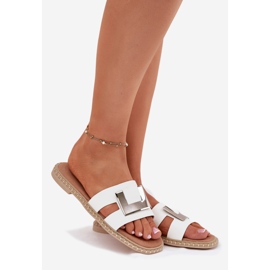 Dámské ploché žabky s dekorativními detaily Artiker 56C1334 White bílý 1