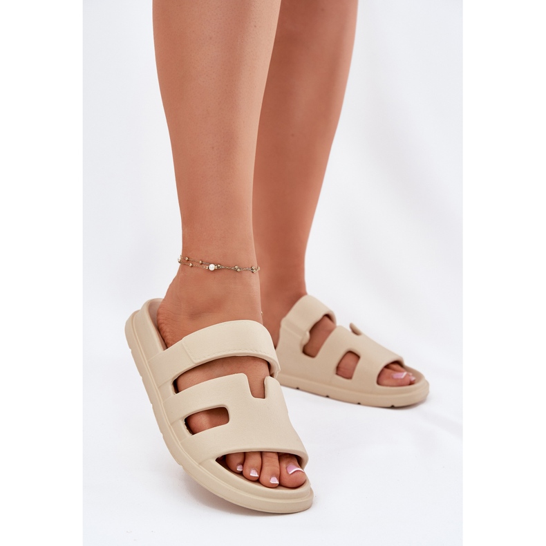 EVento Dámské pěnové žabky béžové béžový 2