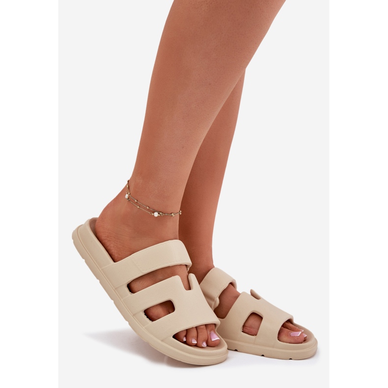 EVento Dámské pěnové žabky béžové béžový 1