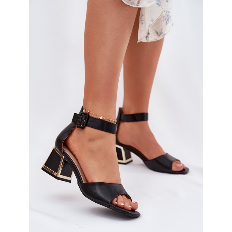 EVento Dámské Sandály Na Vysokém Podpatku černá 2 EVento Dámské Sandály Na Vysokém Podpatku černá 2