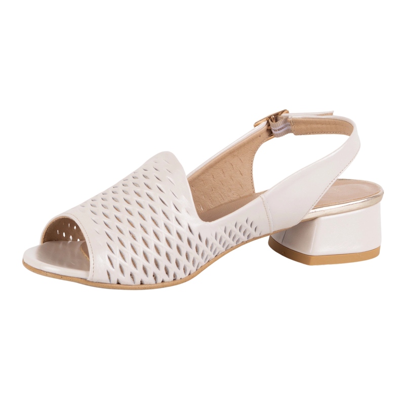 Olivier Dámské kožené sandály N1871 ECRU béžový 1