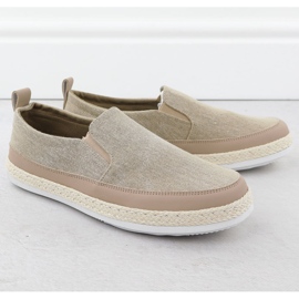 Pánské boty espadrilles sklouzly khaki nowacki 0017-t-t béžový 1