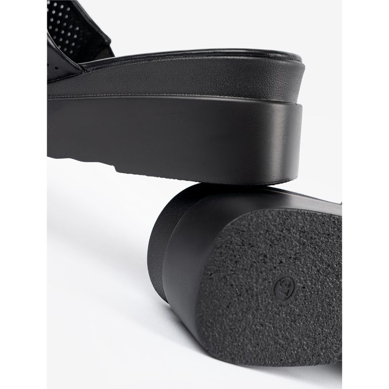 Seastar Black Flip -flops na platformě Openwork černý 1