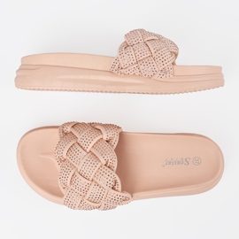 Seastar Růžové žabky s krystaly růžový 1