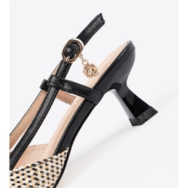 Goodin Černá pletená čerpadla s nízkým obsahem černý 2