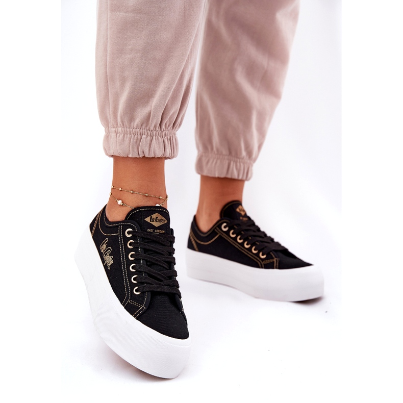 Tenisky dámského materiálu na platformě Lee Cooper LCW-25-31-3431L černá 2