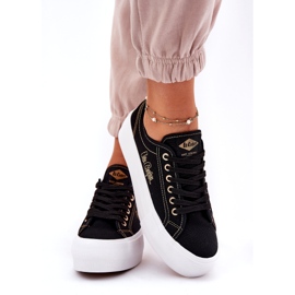 Tenisky dámského materiálu na platformě Lee Cooper LCW-25-31-3431L černý 3