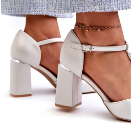 Vinceza Stříbrné sandály na vysokém podpatku Aniya s kubickou zirkonií stříbrný 4