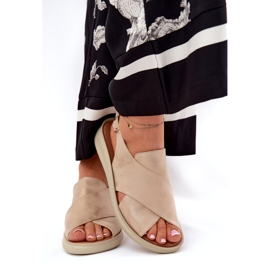 Jezzi Dámské sandály z ekologického pokoje zlaté zlatý 3