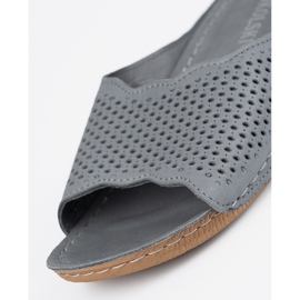 T.Sokolski Kožené šedé žabky šedá 1 T.Sokolski Kožené šedé žabky šedá 1