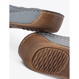 T.Sokolski Kožené šedé žabky šedá 2 T.Sokolski Kožené šedé žabky šedá 2