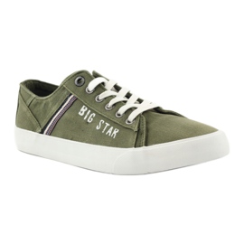 Tenisky tenisky Big star 174315 džíny khaki zelený 1
