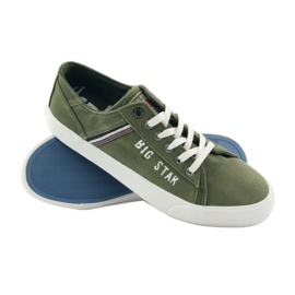 Tenisky tenisky Big star 174315 džíny khaki zelený 3