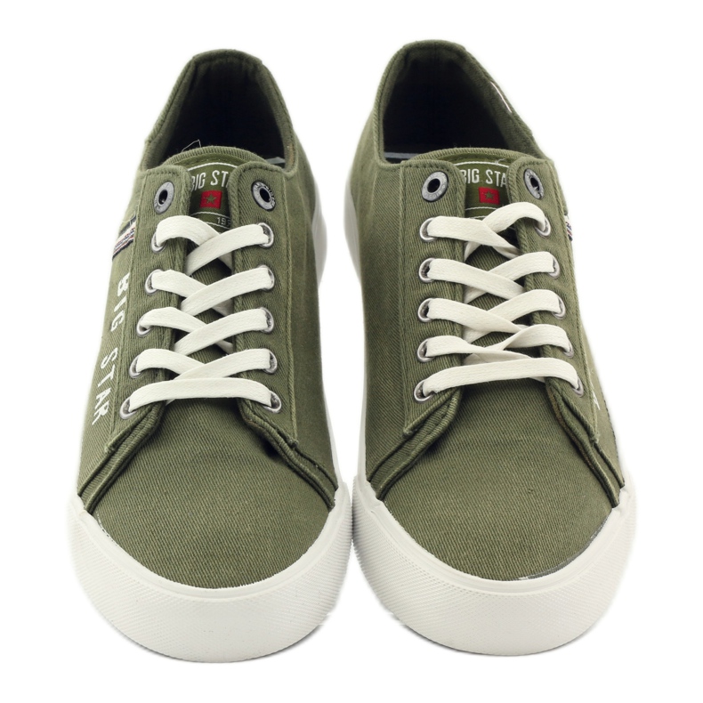 Tenisky tenisky Big star 174315 džíny khaki zelený 4