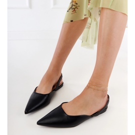 Černé ploché podpatky černá 1 Černé ploché podpatky černá 1