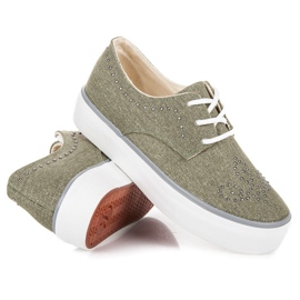 Kylie Tenisky S Krystaly zelená 2