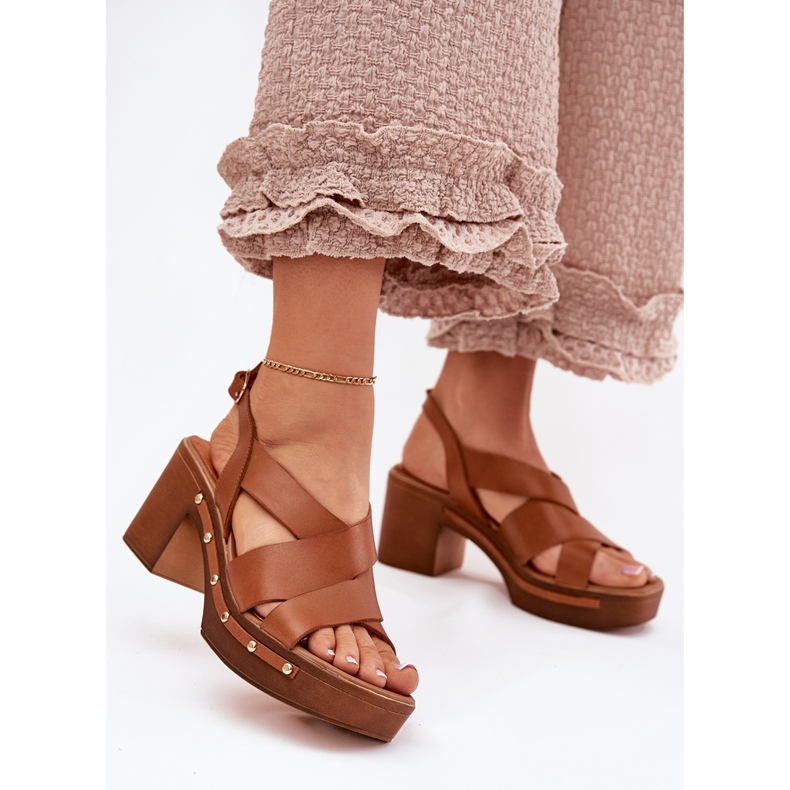 Kožené sandály na ZAZOO 1081 Hnědý příspěvek 2 Kožené sandály na ZAZOO 1081 Hnědý příspěvek 2