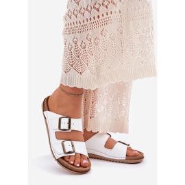 Kožené žabky s inblu aa0002ko bílou bílý 1 Kožené žabky s inblu aa0002ko bílou bílý 1