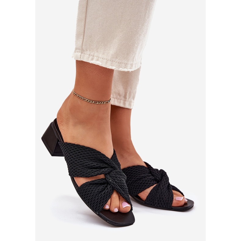 Dámské žabky na bloku Maciejka Block 06955-01 Black černá 1