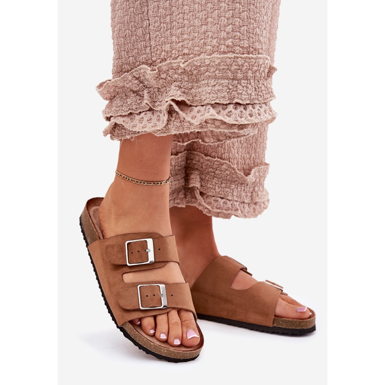 Dámské žabky na platformě Camel Camel Cork hnědý 1