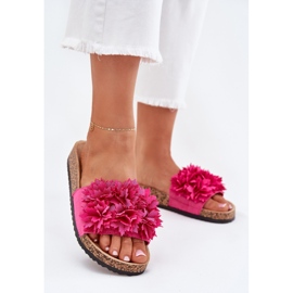 Dámské žabky na korek růžový 2 Dámské žabky na korek růžový 2