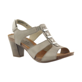 Caprice sandály dámské boty se suchým zipem 28309 hnědý vícebarevný 1