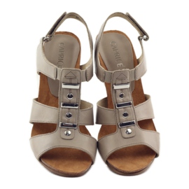 Caprice sandály dámské boty se suchým zipem 28309 hnědý vícebarevný 4