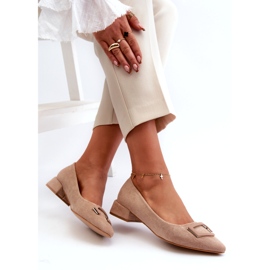 S.Barski Dámská čerpadla s ekologickou ozdobou S. Barski KV27-034 Beige béžový 4 S.Barski Dámská čerpadla s ekologickou ozdobou S. Barski KV27-034 Beige béžový 4