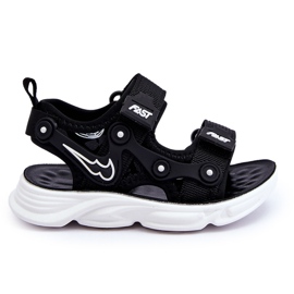 Tobias Boys Sandály na suchý zip černá a bílá 3 Tobias Boys Sandály na suchý zip černá a bílá 3