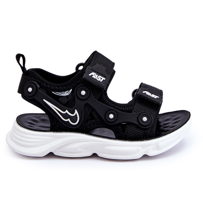 Tobias Boys Sandály na suchý zip černá a bílá 3 Tobias Boys Sandály na suchý zip černá a bílá 3