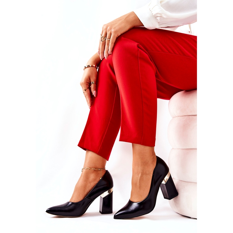 Lewski Shoes Kožené lodičky Lewski 3117 Black 3