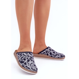 Lesklé dámské pantofle Inblu CT000028 Navy Blue modrý 2