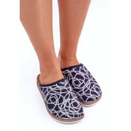 Lesklé dámské pantofle Inblu CT000028 Navy Blue modrý 3