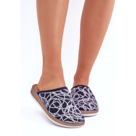 Lesklé dámské pantofle Inblu CT000028 Navy Blue modrý 5