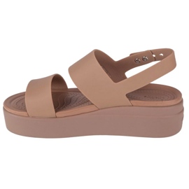 Sandály Crocs Brooklyn Low Wedge 206453-2EL béžový 2