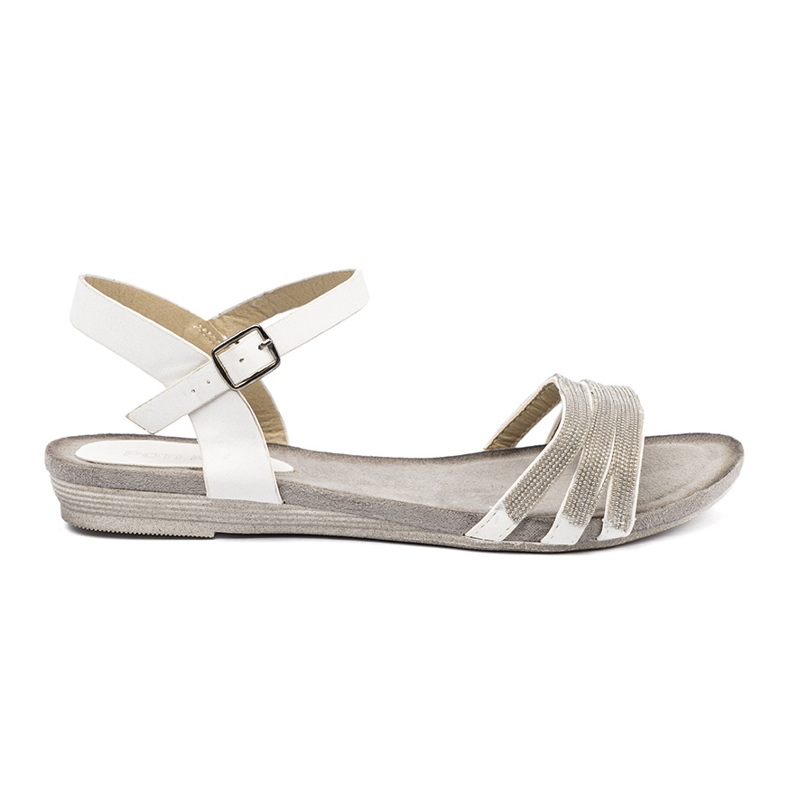 Shelvt Stylové dámské sandály s třpytivými pruhy vícebarevný 2