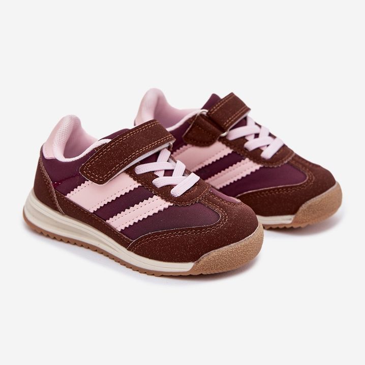 Dětské tenisky sportovní boty pro suchý zip hnědý 1 Dětské tenisky sportovní boty pro suchý zip hnědý 1