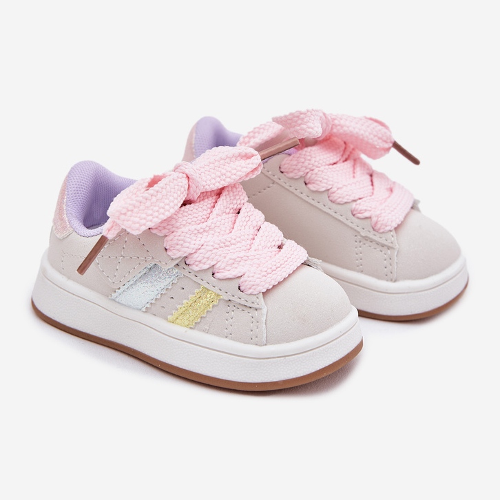 Tenisky tenisky sportovní sportovní multikolor suchý zip béžový 1