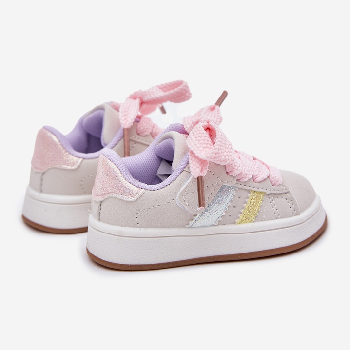 Tenisky tenisky sportovní sportovní multikolor suchý zip béžový 2