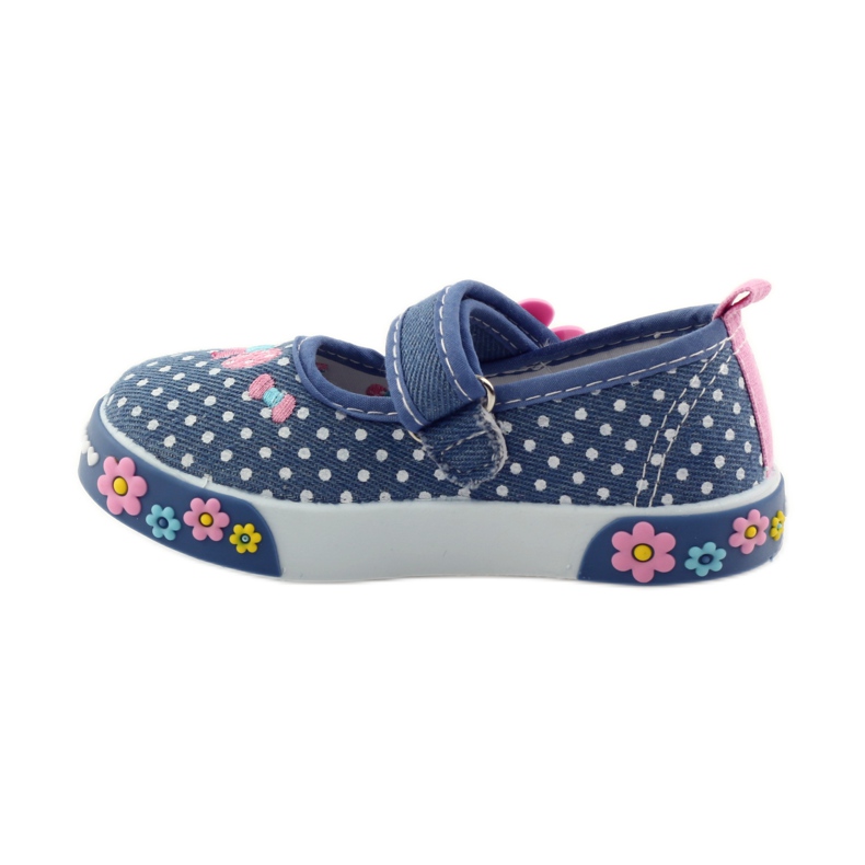 American Club Tenisky s puntíkovanou stélkou z americké kůže růžový modrý bílý 2 American Club Tenisky s puntíkovanou stélkou z americké kůže růžový modrý bílý 2