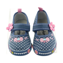 American Club Tenisky s puntíkovanou stélkou z americké kůže růžový modrý bílý 4 American Club Tenisky s puntíkovanou stélkou z americké kůže růžový modrý bílý 4