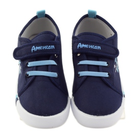 American Club Americké tenisky sneakers kožená stélka námořnická modř modrý 4