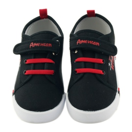 American Club Americké tenisky sneakers kožená stélka červený černý 4