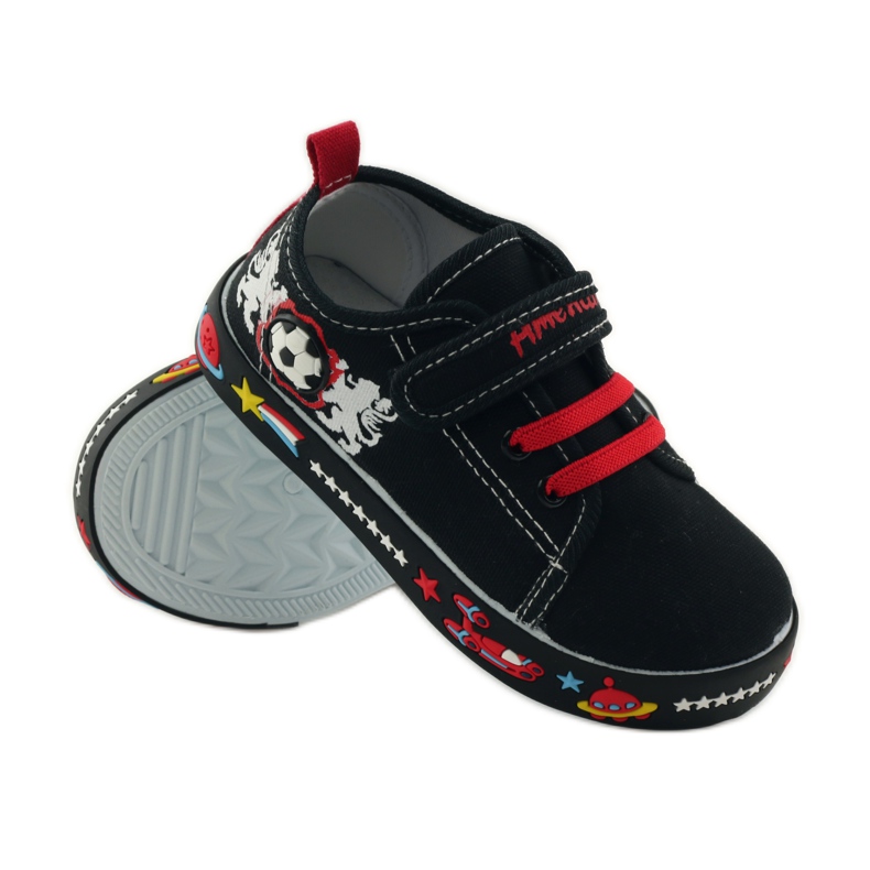 American Club Americké tenisky sneakers kožená stélka červený černý bílý 3