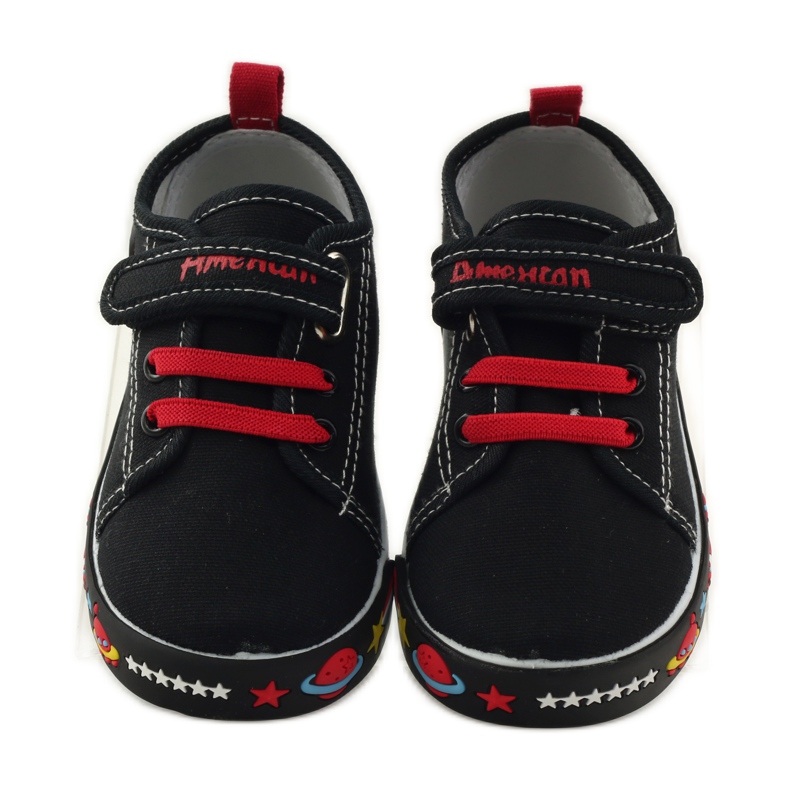 American Club Americké tenisky sneakers kožená stélka červený černý bílý 4