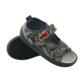 American Club Americké sandály do stélky šedá bílý 3