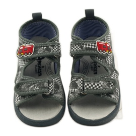 American Club Americké sandály do stélky šedá bílý 4