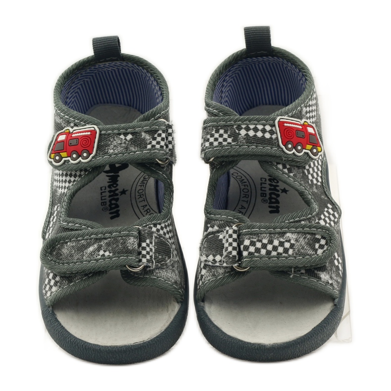 American Club Americké sandály do stélky šedá bílý 4