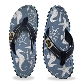 Japonský gumbies Islander Flip-Flops Unisex Seahorse Gu-FFISL152 modrý 6