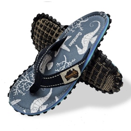 Japonský gumbies Islander Flip-Flops Unisex Seahorse Gu-FFISL152 modrý 8